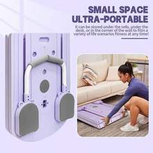 8-In-1 Multifunctional Folding Pilates Board  With Resistance Bands, Home Fitness Equipment, Foldable & Space-Saving Design For Home & Gym Use - Purple - View 5