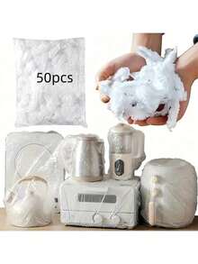 50pcs/100pcs Per Pack Disposable Microwave, Toaster, Blender Dust Cover - Waterproof, Multi-Functional Appliance Dust Cover With Secure Fixation Design, Plastic Kitchen Accessory For Home And Office Use, Appliance Protection, Transparent Design, Easy Installation,Women's Day,Travel Essentials,Wedding Favours,Y2k,Bedroom,Car Accessories Women,Kitchen Decor,Kitchen Decor,Household Items - Multicolor - View 9