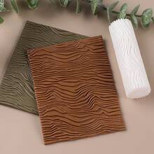 1 cây cán bột tạo vân cây bằng đất sét polymer, cây cán bột làm khuyên tai bằng đất sét polymer - Lý tưởng để tạo bảng vân đất sét polymer. - trắng - Xem 3