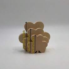 3pcs Unfinished St. Patrick's Day Shamrock Decor, Shamrock Craft Wooden Cutouts, Layered Tray Decor, DIY Craft Wood Shapes, DIY St. Patrick's Decor Blank Wood Cutouts - Apricot - View 3