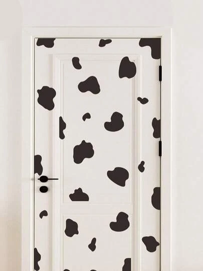 30 x 90 cm svartvitt väggklistermärke med kotryck, vinylklistermärke för heminredning, vårdekoration, uppfriskande hem, dekorativt klistermärke för Rama, födelsedags- och examenspresent