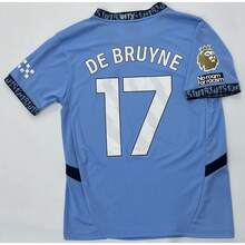 2425 Manchester City Home Blue Short Sleeve Retro Top SoccerJersey Quick Dry Premier League - White - View 1