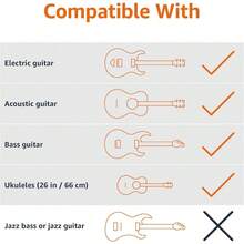 Basics 可调节高度可折叠吉他架，稳固支撑原声吉他、电吉他、贝斯和班卓琴，坚固耐用，黑色