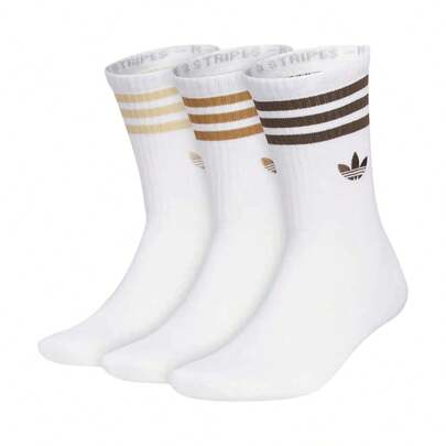 Adidas Originals Men's And Women's Socks 2026 New Style Sports Casual Mid-Calf Socks (3-Pair Pack)