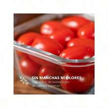 Juego de 7 piezas 5 contenedores herméticos vidrio extra grueso tapa con válvula talla grande 2 bolsas silicona almacenamiento cocina organización alimentos fresco sellado cierre fuerte resistente - 5 contenedores - Ver 6