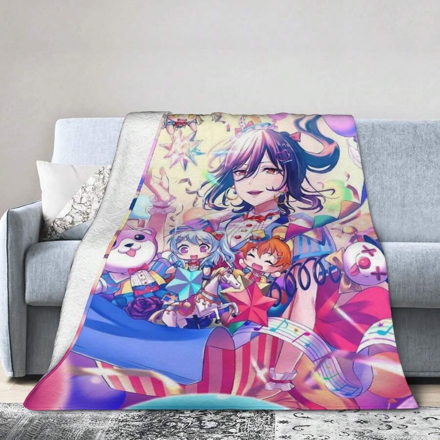 Bang Dream Fleece Blanket - Soft, Lightweight, Comfortable For All Seasons | A Perfect Choice For Travel, Sofa, Bed, And Office Decor | An Ideal Birthday Gift - 彩色 - 查看 1