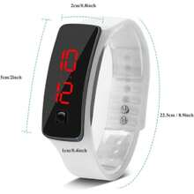 Reloj de Pulsera LED Resistente Al Agua, Deportes Al Aire Libre, Relojes de Pulsera Electrónicos para Niños Mayores, Rastreador de Ejercicios, Pulsera Inteligente(12 * 2 * 2cm-blanco),37561084 - azul real - Ver 5
