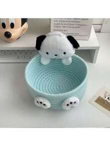 1个三丽鸥Hello Kitty收纳篮，可爱化妆品和玩具收纳盒，卧室装饰，礼品盒，大号粉色收纳篮 | 柔软布艺粉色收纳篮，超大容量，适合桌面使用，多场景适用 - 彩色 - 查看 16