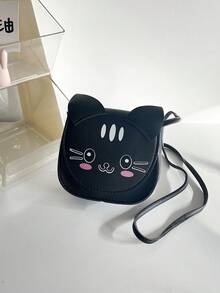 1个少女款PU皮革翻盖可爱猫咪迷你斜挎包，适合日常使用 - 貓 - 查看 15