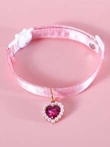 1 Stück Katzenhalsband mit Kunstperle und Zirkonia, süß, leicht, anti-würge, verstellbar, um Ihre geliebte Katze wie eine Prinzessin aussehen zu lassen - Verschiedenfarbig - Übersicht 14