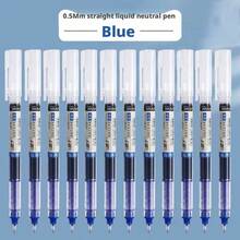 0.5毫米高容量黑色圆珠笔，书写流畅，适用于学生、考试和办公用途