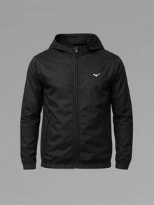 Men's Sports Windbreaker Jacket For Biking And Motorcycling, Black, Mizzu - 黑色 - 查看 1