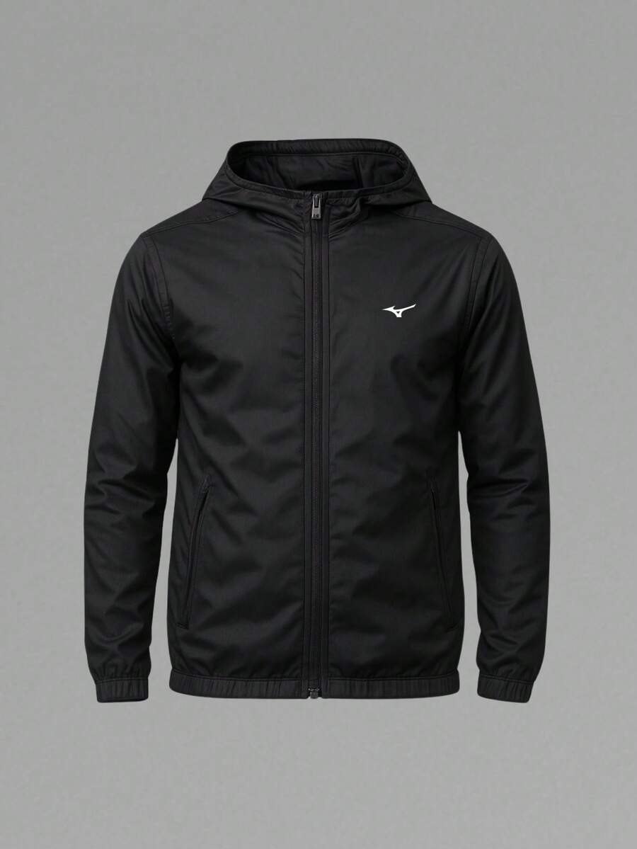 Men's Sports Windbreaker Jacket For Biking And Motorcycling, Black, Mizzu - 黑色 - 查看 1