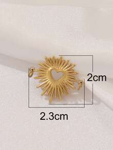 3 buc oțel inoxidabil neregulate inimă farmece descoperiri gol inimă pandantiv pentru bijuterii DIY consumabile accesorii de fabricare - pandantiv - Vizualizare 7