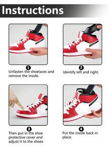 5/2/1 Par de protectores de arrugas para zapatos, insertos antiarrugas para la punta para la mayoría de zapatos deportivos & casuales, protectores cómodos de arrugas para zapatos que se ajustan a hombres US 7.5–12 & mujeres US 5–8.5, accesorios ligeros de cuidado de zapatos para uso diario. - Multicolor - Ver 4