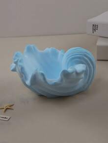 DIY 3D海螺壳造型首饰收纳罐硅胶模具水泥石膏树脂浇铸模具香薰蜡烛罐烛台容器石膏模具手工多肉植物花盆混凝土粘土模具家居装饰摆件