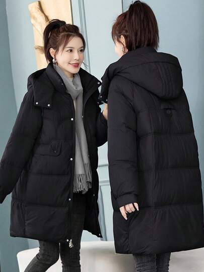 な新しいスタイルの女性用ダウンジャケット、ミドル丈、大きいサイズ、ゆったりとしたパンジャケット、綿入りジャケット、冬用綿入りジャケット、厚みのあるジャケット