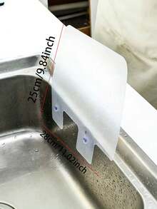 1个可重复使用的厨房硅胶防溅垫，水槽台面分隔垫，带凸起边缘，防滑强力吸盘，易于清洁，可有效阻挡水龙头、台面和水槽边缘的水花，保持水槽区域干燥 - 彩色 - 查看 15