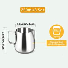 Bình tạo bọt sữa 12oz, vòi phun hơi nước cho máy pha cà phê espresso, bình hấp sữa bằng thép không gỉ để tạo hình cappuccino latte art, kèm bút trang trí, thích hợp cho mùa tựu trường. - Nhiều màu - Xem 22