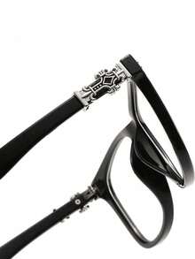 一副男女通用方形透明休闲眼镜，简约设计，舒适便携，返校季必备单品，适合日常装饰、阅读、游戏、电脑使用，无度数，仅作装饰用途。 - 無色 - 查看 5