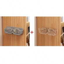 8pcs Wall-Mounted Eyeglass Storage Box, No Drilling Required Self-Adhesive Glass Display Cabinet, Sunglasses Organizer Rack - Multicolor - View 7