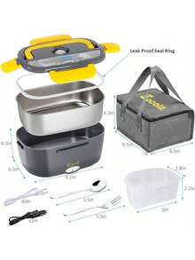 Lunch Box Sets - Grayish-yellow - View 7
