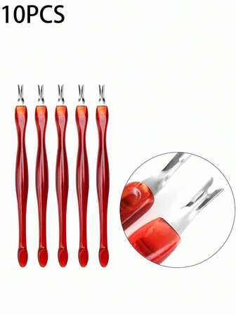 10 piezas de cortaúñas de acero inoxidable, empujador de cutículas, removedor, recortador, herramientas de manicura, kit de cuidado de uñas adecuado para uñas de dedos y pies