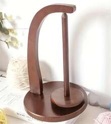 Magnetic Rotating Wooden Yarn Holder – Tangle-Free Spinner Stand For Knitting & Crochet - Vintage Color - View 9
