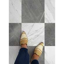 FloorPops X Chris Loves Julia 12-In By 12-In Bonneville Grey & White Marble Peel & Stick Floor Tiles, FP4421 - 多色303 - 查看 2