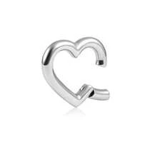 1个5毫米2克不锈钢心形耳塞吊坠，适合耳垂拉伸，时尚穿刺饰品