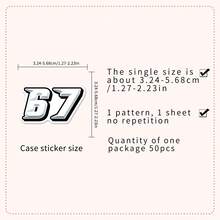 50张趣味数字67及字母创意系列贴纸，适用于剪贴簿、日记、笔记本、水瓶、汽车等。寓意积极的信仰主题设计，是馈赠佳品。 - 彩色 - 查看 2