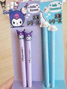 SANRIO 1 Đôi đũa thiết kế ngộ nghĩnh với hình nhân vật hoạt hình Keroro, ,  dễ thương, chống trượt và chống mốc, dụng cụ ăn uống và đồ dùng tiệc tùng tiện lợi - Nhiều màu - Xem 3