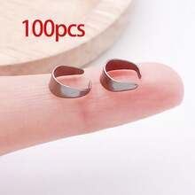 100pcs Metal Pinch Clip Clasp Bail Snap Bail Hook Pendant Clasps Connectors Claw Bail Pinch Clips For DIY Necklace Jewelry Findings 6x9mm - Multicolor - View 13