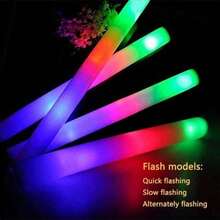 CamelParty 102 Glow Sticks Bulk - Pieces Foam Sticks Glow In The Dark Party Supplies With 3 Modes Flashing Effect, Glow Sticks Party Favors Party Wedding Birthday Concert Halloween - Nhiều màu - Xem 5