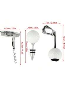 EstiloJuego de Abridor de Vino, Abridor de Botellas de Pelota de Golf, Abridor Manual de Botellas de Vino, Kit de Sacacorchos con Mango de Aleación de Zinc, para Boda, Cumpleaños, Día, Juego de Regalo de ViVersión mejorada - 1 - Ver 7