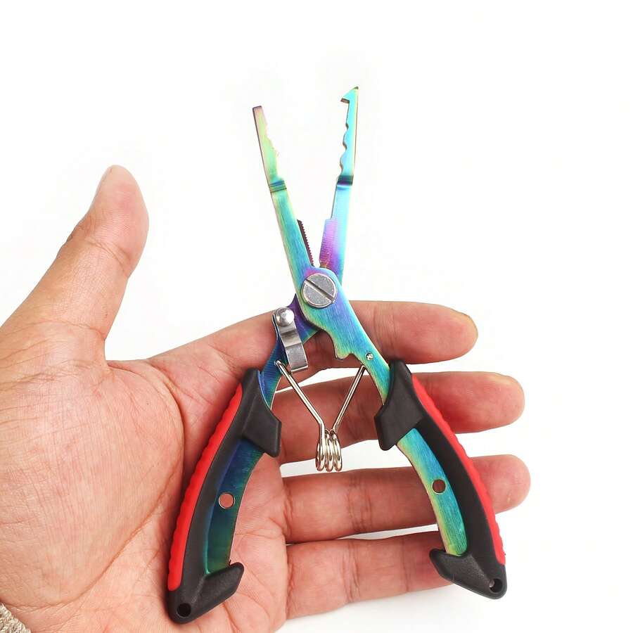 1pc Stainless Steel Fishing Pliers, Multi-Function Fish Line Cutter, Fishing Tackle - Multicolor - View 1