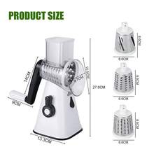 3-In-1 Rotary Food Slicer Chopper Cheese Grater Fruit Vegetable Shredder Cutter - White - View 8