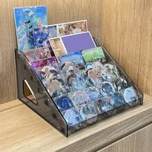 1pc Goods Organizer Rack, Badge Organizer, Multi-Tier Ladder Storage Shelf, Animated Character Badge Display Stand, For Home Decor Room Decor, Dorm Decor, Back To School Supplies. (Badges Are Not Included)