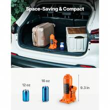 Gato hidráulico de botella de alta elevación de 10 toneladas (22 046 lb) para reparación de automóviles - 10 toneladas - Ver 5