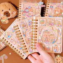 Random Color Cartoon Cute Pocket Notebook, Kawaii Squishy Liquid Quicksand Spiral Notepad For Primary School Students - Multicolor - View 6