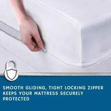Guardmax Heavy Duty Vinyl Full Zippered Mattress Encasement - Waterproof &Amp; Breathable Mattress Protector - Comfortable, Soft, And Noiseless Zippered Bedding - Dust Mite Proof (54 X 75 X 9) - ColorM - 查看 2