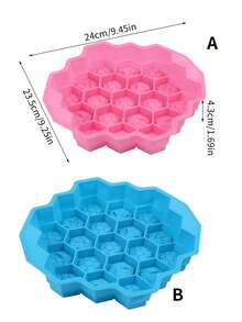 1pc Honeycomb Silicone Mold, Suitable For Making Candles, Soaps, Clays, And Other DIY Handmade Crafts - Multicolor - View 2