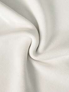 Women's Casual Simple Daily Commute Street Style Versatile Young Fashion Round Neck Straight Shoulder Metal Button White Slim Fit Short Sleeve Cardigan Top, Spring Summer - White - View 6