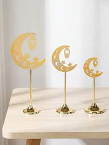 1pc Retro Iron Candle Holder, Metal Decor, Luxury Candlestick, Minimalist Design, Suitable For Home Decor, Romantic Dinner, Star & Moon Lantern Shape - Multicolor - View 20