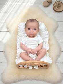 Newborn Baby Soft Ruffled Edge Cushion Pad With Pillow Set For Infants Studio Photo Posing Accessories Newborn Essentials - 彩色 - 查看 8