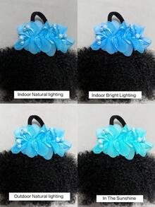 2 Packs Kids Hair With Rubber Band Headband Afro Puff Soft Hair Marley Kinky Bulk For Hair Girl With Elastic - Natural Black - View 8