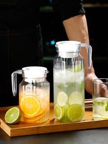 1pc 67OZ Pitcher With Lid - Beverage Serveware And Storage Container For Hot Liquids Or Cold Drinks,Fridge Pitcher, Juice Container, Water Jug, Iced Tea Pitcher Or Milk Pitcher