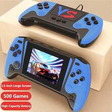 Máy chơi game cầm tay YIYI 500 trong 1, máy chơi game cổ điển, máy chơi game video di động, tích hợp 500 trò chơi cổ điển, màn hình lớn HD 3.5 inch, pin sạc 1020mAh, hỗ trợ chơi 2 người và kết nối TV, quà tặng Giáng sinh/Sinh nhật, phù hợp cho cả nam và nữ, 1 máy (1 người chơi/2 người chơi) - Nhiều màu - Xem 10