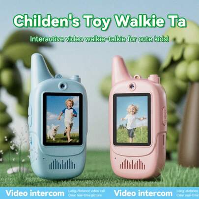 Kids Video Walkie Talkies Toys 2 Pack Long Range Communication With Camera Ideal For 3-12 Year Olds Colorful Audio For Outdoor Indoor Play Holiday Christmas Gifts