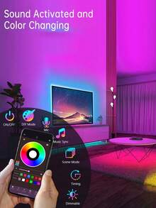 NBBUFF 3ft-100ft Led Strip Lights For Room Decor, With 44-Key Remote And App Control, Change Color In Sync With Music, Timing Setting, Adjustable Brightness, Led Lights For Bedroom, Living Room, Game Rooms, Kitchen,TV Backlight, Holiday Party Decor, Gift Giving